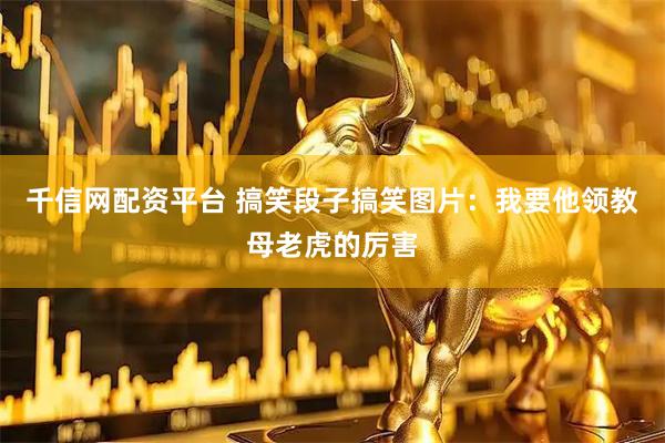 千信网配资平台 搞笑段子搞笑图片：我要他领教母老虎的厉害